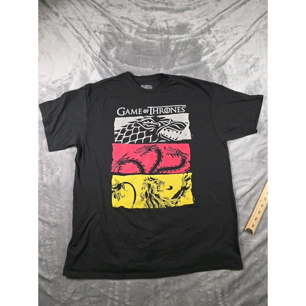 Game of Thrones Stark, Targaryen, & Lannister House Sigil Cotton T-Shirt XL‎